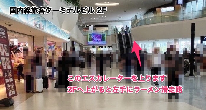 福岡空港の国内線の2階